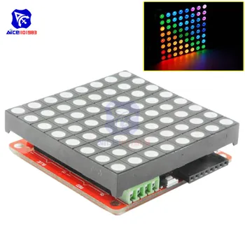 светодиодная матрица diymore 8x8 RGB с общим анодом и модулем RBG LED Driver Shield для Arduino