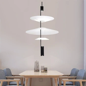 Современный подвесной светильник в форме теневого зонтика, светодиодная лампа для комнаты, белая подвесная лампа, украшение гостиной, светильник для спальни