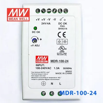 Серия MEAN WELL MDR-100 DC12V 24V 48V 100W AC/DC Din-рейка с коммутацией Источника питания с одним выходом Мощность Светодиодного освещения