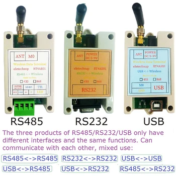 RS485 RS232 USB Беспроводной Приемопередатчик 20DBM 433 М 868 М Передатчик и Приемник VHF/UHF Радиомодем 1200-1200 Плата передачи данных в Бодах