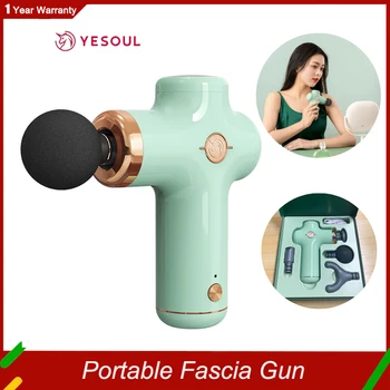 Yesoul Беспроводной пистолет для массажа фасции, пистолет для глубокой перкуссии тканей, Обезболивающий, Миорелаксант, Электрический массажер для тела для умного дома