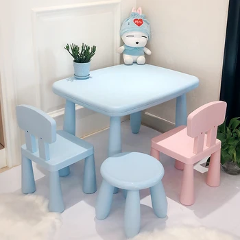 Набор детских стульев для занятий, стол для рукоделия и сенсорики для малышей – пастельные цвета