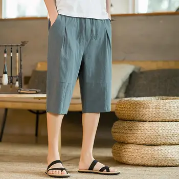 Легкие однотонные шорты с завязками на шнурках, мужские брюки для мужчин