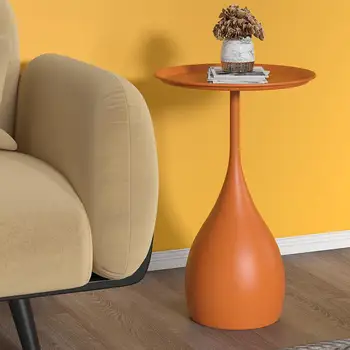 Скандинавский диван, маленький столик, круглый Мини-утюг, Чрезвычайно простая Современная Передвижная гостиная, высокий угловой столик, Маленький журнальный столик