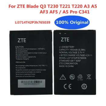 Новый Оригинальный Высококачественный Аккумулятор Li3714T42P3h765039 Для Телефонов ZTE Blade Q3 T230 T221 T220 A3 A5 AF3 AF5 A5 Pro C341