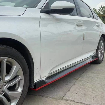 Высокое качество 2 шт./1 компл. ABS черный протектор боковых юбок из углеродного волокна Подходит для Honda Accord 2018 2019 2020 2021