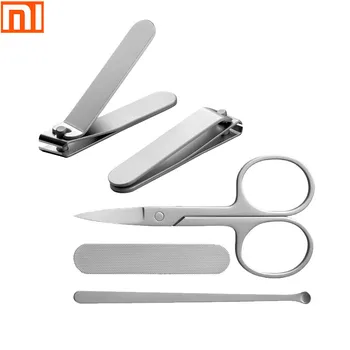 Оригинальная машинка для стрижки ногтей Xiaomi Mijia / набор из пяти предметов / косметические ножницы / ложка для ушей / полировщик для ногтей / магнитная абсорбционная нано-коробка