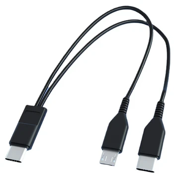 Кабель зарядного устройства Micro USB Type C 2 в 1, мульти USB-порт, шнур для зарядки нескольких USB, провод мобильного телефона Usbc для Samsung xiaomi