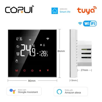 CORUI Tuya Умный WiFi Термостат Электрический Напольный бойлер с подогревом Воды Регулятор температуры Поддержка Google Home Alexa Smart Life