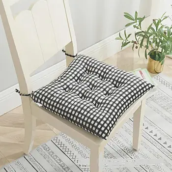 Защитная моющаяся подушка для сиденья Квадратной формы, Дышащий Яркий Решетчатый дизайн, высокая плотность домашнего декора