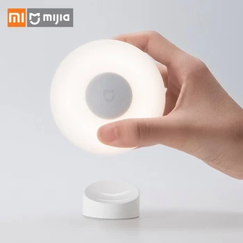 Xiaomi Mijia Night Light 2 поколения с регулируемой яркостью, инфракрасный Интеллектуальный датчик человеческого тела с магнитным основанием, Индукционный светильник