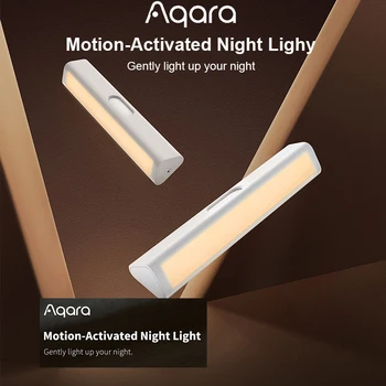 Aqara Индукционный светодиодный ночник Магнитная установка с датчиком освещенности человеческого тела 2 уровня яркости Время ожидания 8 месяцев