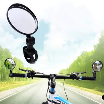Зеркало заднего вида для Велосипеда, Крепление на Руль Мотоцикла, Регулируемый Поворот на 360 Градусов, Широкоугольное Модифицированное Выпуклое Зеркало, Отражатель