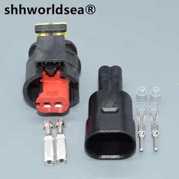 shhworldsea 1,5 мм 2-контактный разъем для подключения водонепроницаемых датчиков автоматические разъемы жгута проводов 284556-1