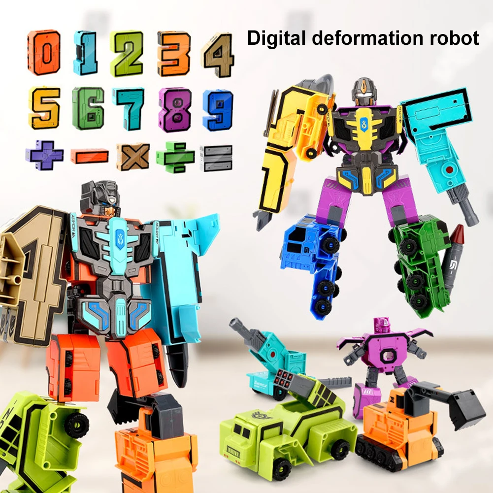 Трансформирующийся Робот-Игрушка Развивает Креативность, Деформирует Количество Игрушек, Собирает Развивающие Блоки, Подарок На День Рождения
