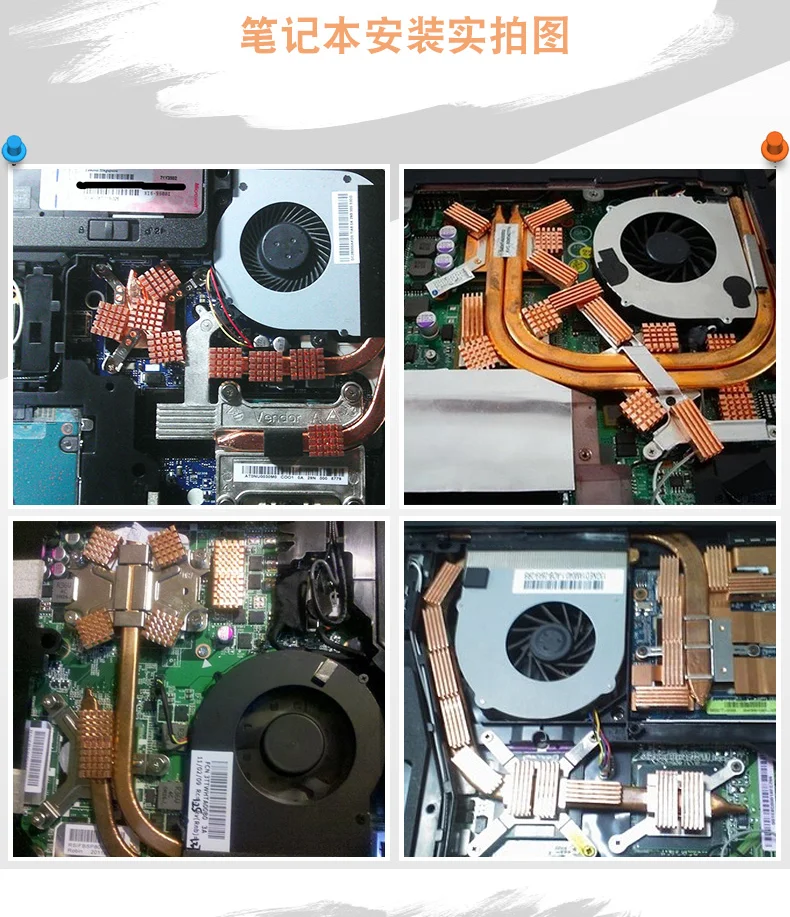 8 Шт. Охлаждающих Медных Радиаторов для Raspberry Pi и VGA RAM Memory Cooler Kit