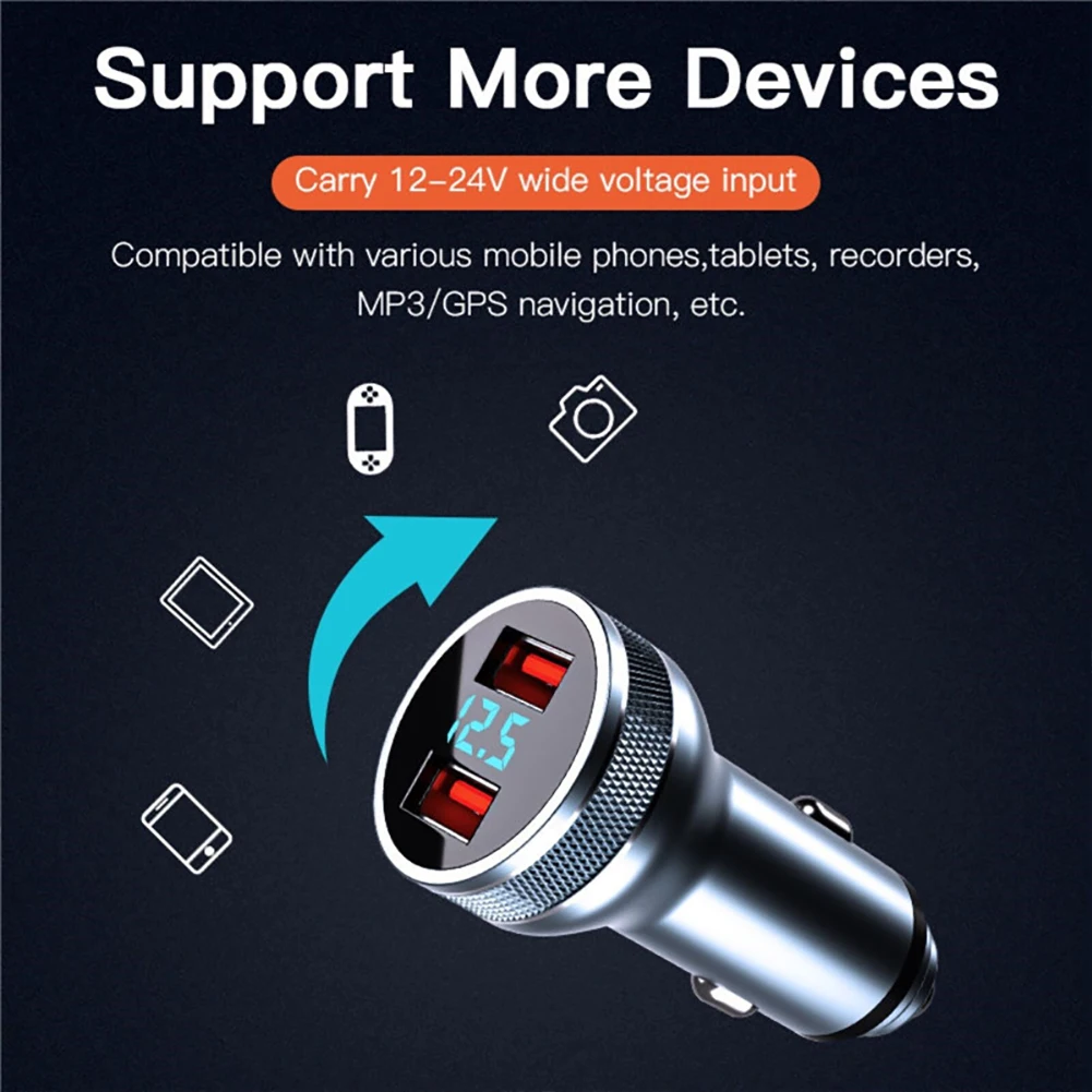Двухпортовое автомобильное зарядное устройство USB 36 Вт, адаптер быстрой зарядки для iPhone 14 13 Huawei Samsung AFC Auto Type C QC PD 3.0, зарядное устройство для телефона