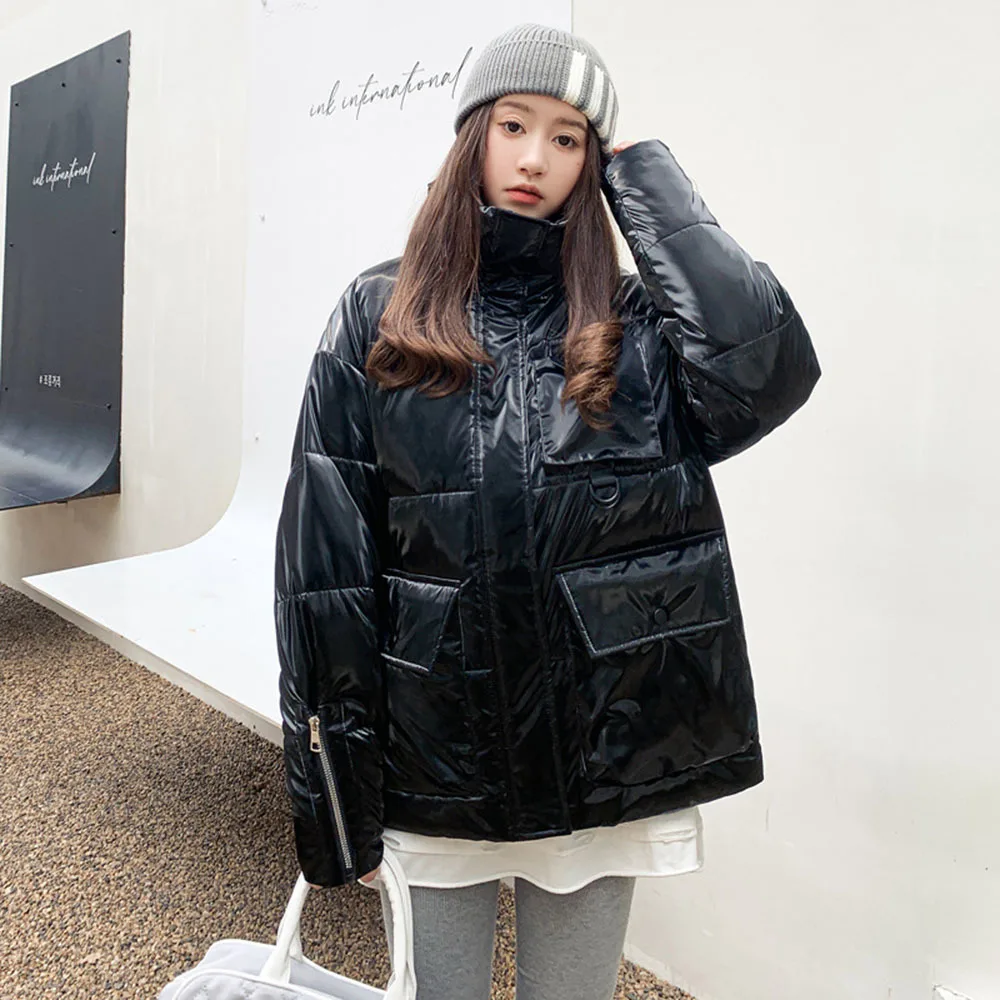 Зимние Теплые хлопчатобумажные куртки, женские Осенние куртки 2022, Новая Корейская версия, Верхняя одежда с подкладкой из пуха, женские Повседневные Короткие утепленные пальто