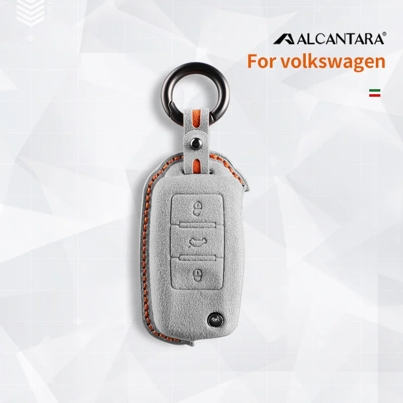 Чехол для ключей от автомобиля из алькантары и замши для Volkswagen VW Polo Golf Passat Tiguan Beetle Caddy T5 Up Защитные чехлы Eos