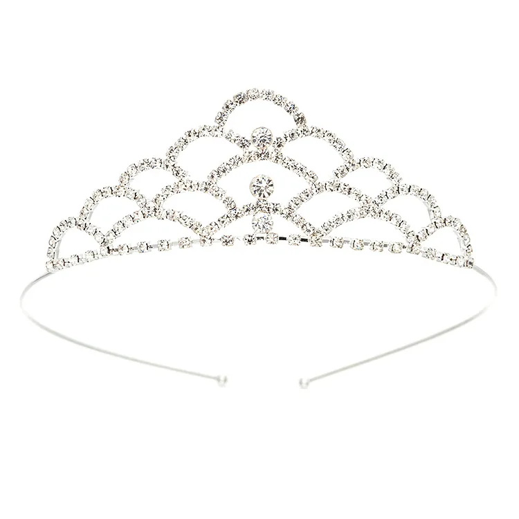 Новая детская корона Головной убор Ювелирные изделия Повязка со стразами Милая корона принцессы на день рождения Аксессуары для волос для детей